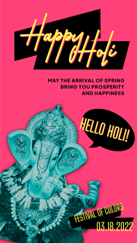 Hello Holi Facebook story Image Preview