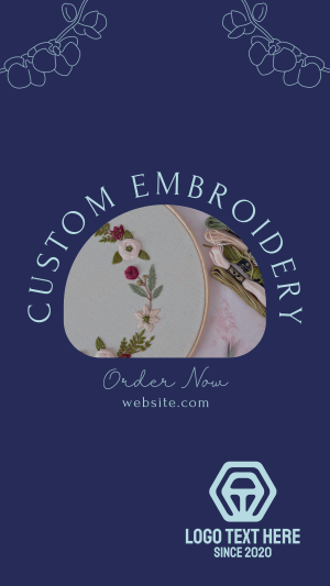 Embroidery Order Instagram story Image Preview
