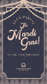 Mardi Gras Party Instagram story Image Preview