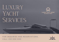 Luxury Yacht Services Postcard Image Preview