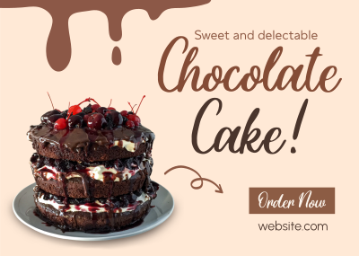 Black Forest Cake Postcard Image Preview