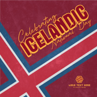 Geometric Icelandic National Day Linkedin Post Image Preview