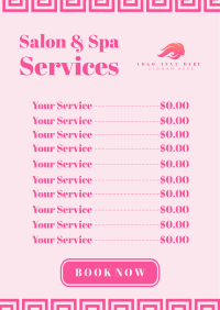 Salon Services Poster Design