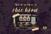 Chic Textured Interior Pinterest board cover Image Preview