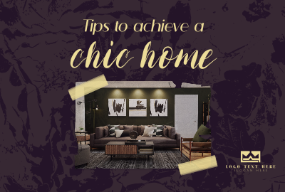 Chic Textured Interior Pinterest board cover Image Preview