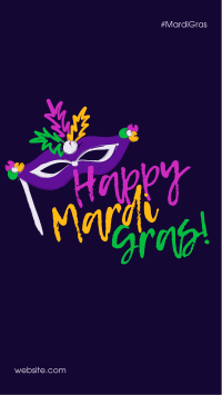 Colors of Mardi Gras Facebook Story Design
