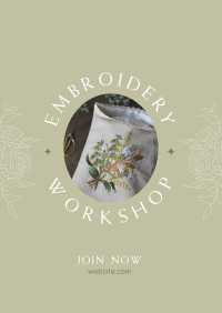 Embroidery Workshop Poster Image Preview