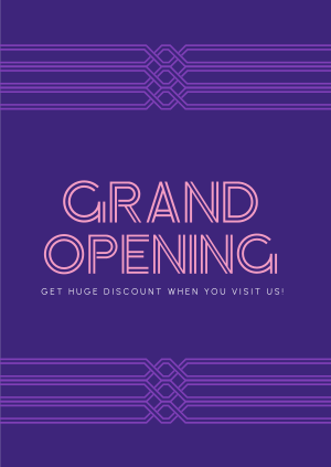 Minimalist Art Deco Grand Opening Poster Image Preview