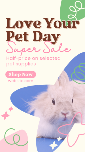 Dainty Pet Day Sale Facebook story Image Preview