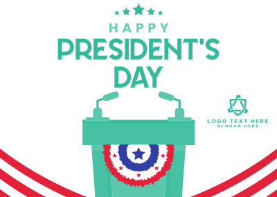 Presidents Day Event Postcard Image Preview