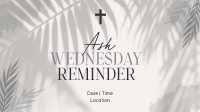 Ash Wednesday Reminder Video Image Preview