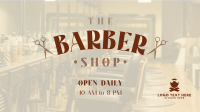 Hipster Barber Shop Facebook Event Cover Design
