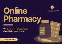 Online Pharmacy Postcard Design