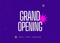 Modern Abstract Grand Opening Postcard Design