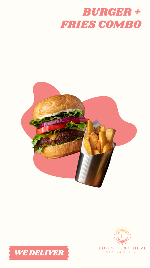 Burger Fries Facebook Story Design Image Preview