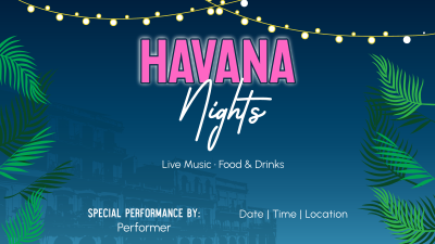 Havana Nights Facebook event cover Image Preview