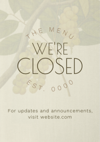 Rustic Closed Restaurant Flyer Image Preview