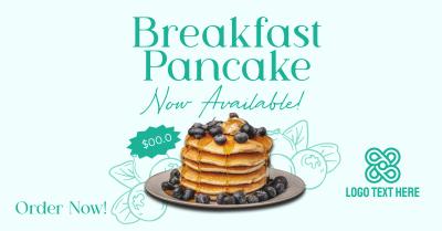 Breakfast Blueberry Pancake Facebook ad Image Preview