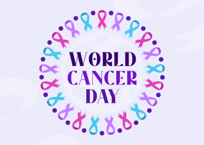 Cancer Day Ribbon Postcard Image Preview