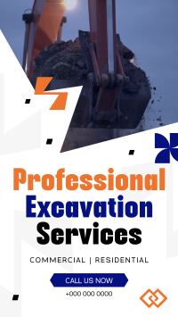 Professional Excavation Services Instagram Story Design