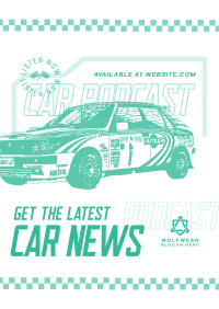 Car News Broadcast Flyer Design