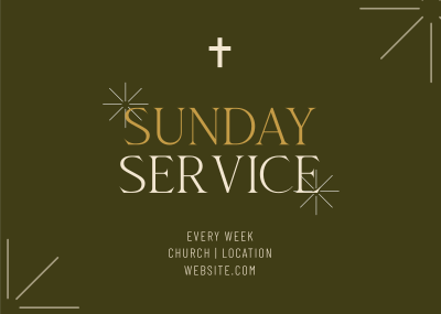 Earthy Sunday Service Postcard Image Preview