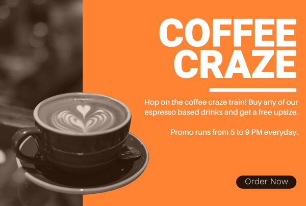 Coffee Craze Pinterest Cover Design Image Preview