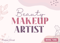 Beauty Make Up Artist Postcard Design