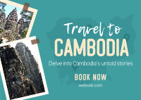 Travel to Cambodia Postcard Design