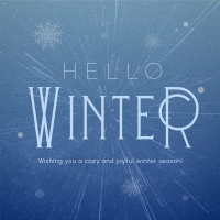 Cozy Winter Greeting Instagram post Image Preview