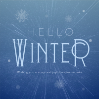 Cozy Winter Greeting Instagram Post Design