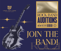 Modern Rock Auditions Facebook Post Design