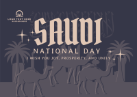 Saudi National Day Postcard Design