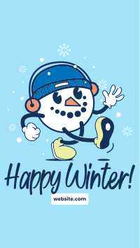 Snowman Mascot Facebook Story Design