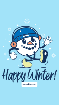 Snowman Mascot Facebook Story Image Preview