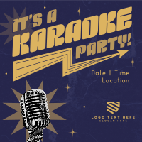 Sparkly Karaoke Party Instagram Post Design