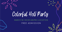 Holi Party Facebook ad Image Preview