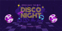 80s Disco Party Twitter post Image Preview