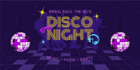 80s Disco Party Twitter Post Image Preview