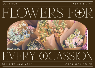 Modern Nostalgia Floral Service Postcard Image Preview