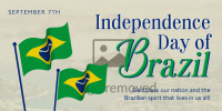 Minimalist Independence Day of Brazil Twitter Post Preview