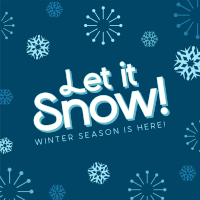 Let It Snow Winter Greeting Linkedin Post Image Preview
