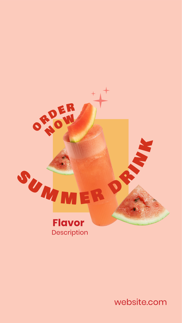 Summer Drink Flavor  Instagram Story Design Image Preview
