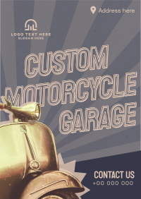 Retro Motor Repair Flyer Design