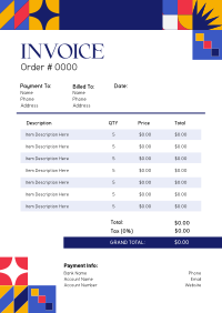 Abstract Professional Business Invoice Design