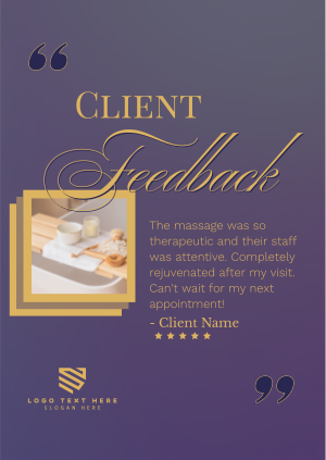 Spa Client Feedback Poster Image Preview