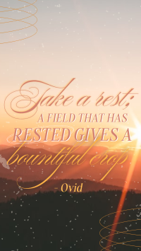 Rest Daily Reminder Quote Video Image Preview