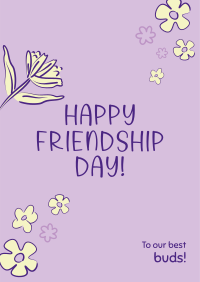 Floral Friendship Day Poster Design