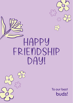 Floral Friendship Day Poster Image Preview