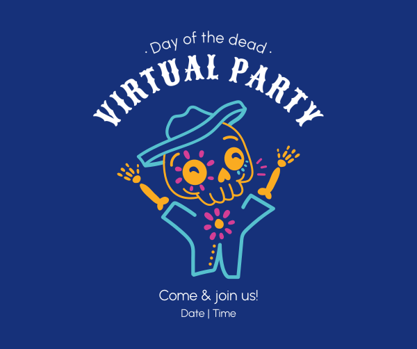 Day Of The Dead Party Facebook Post Design Image Preview